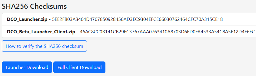 Small update: The full client + launcher is also now available for download!