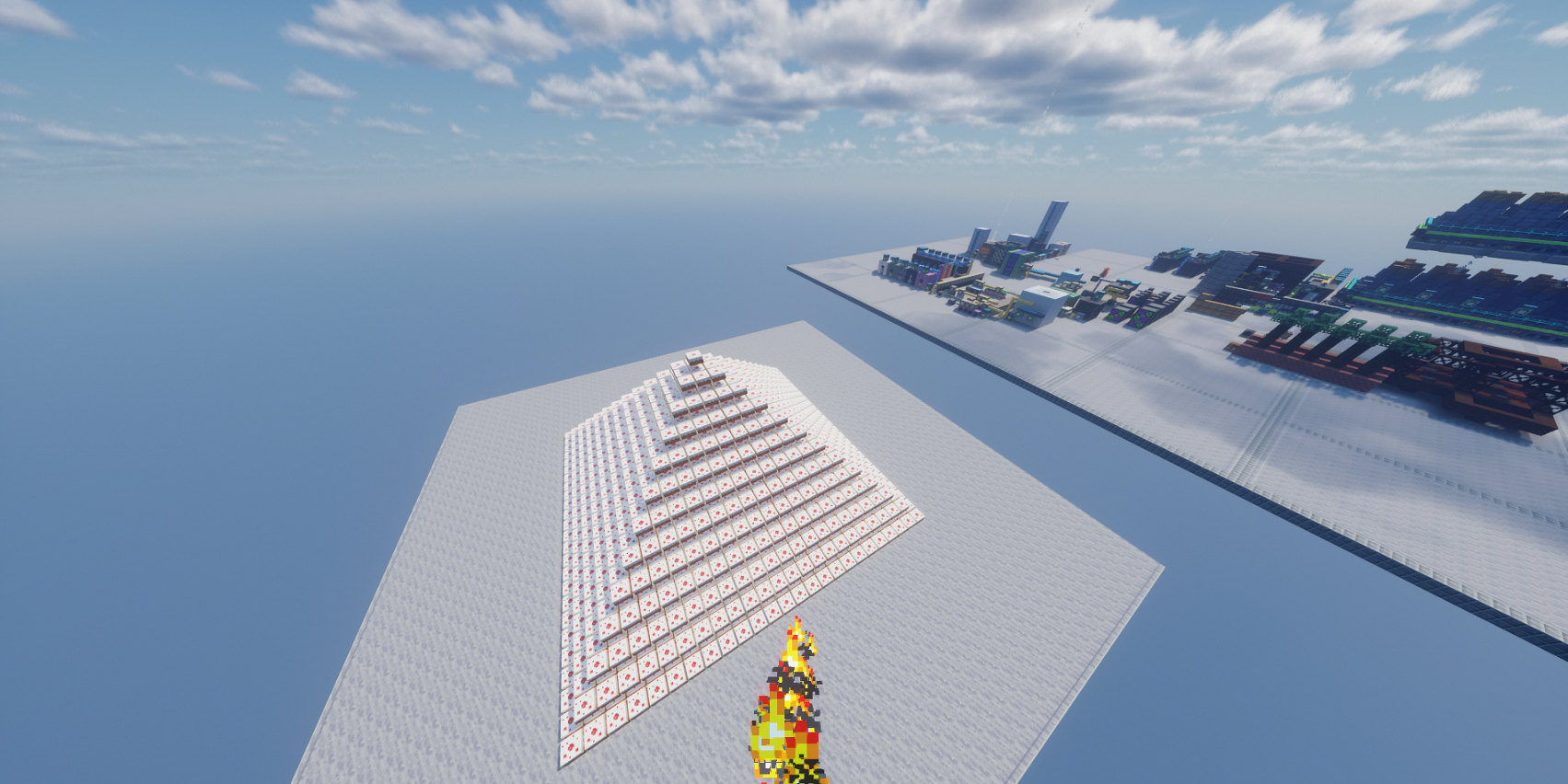 cake pyramid on top !!