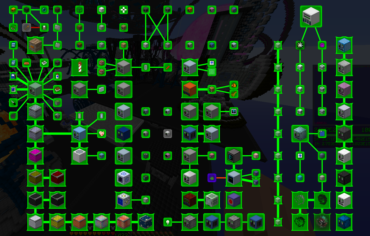 Day **105** of **C**yprus **B**us **T**rip run:
UMV demolished. The Twist multiblocks started to become quite expensive, but most of the time it was just waiting simulator for Eye of Harmony to get fi