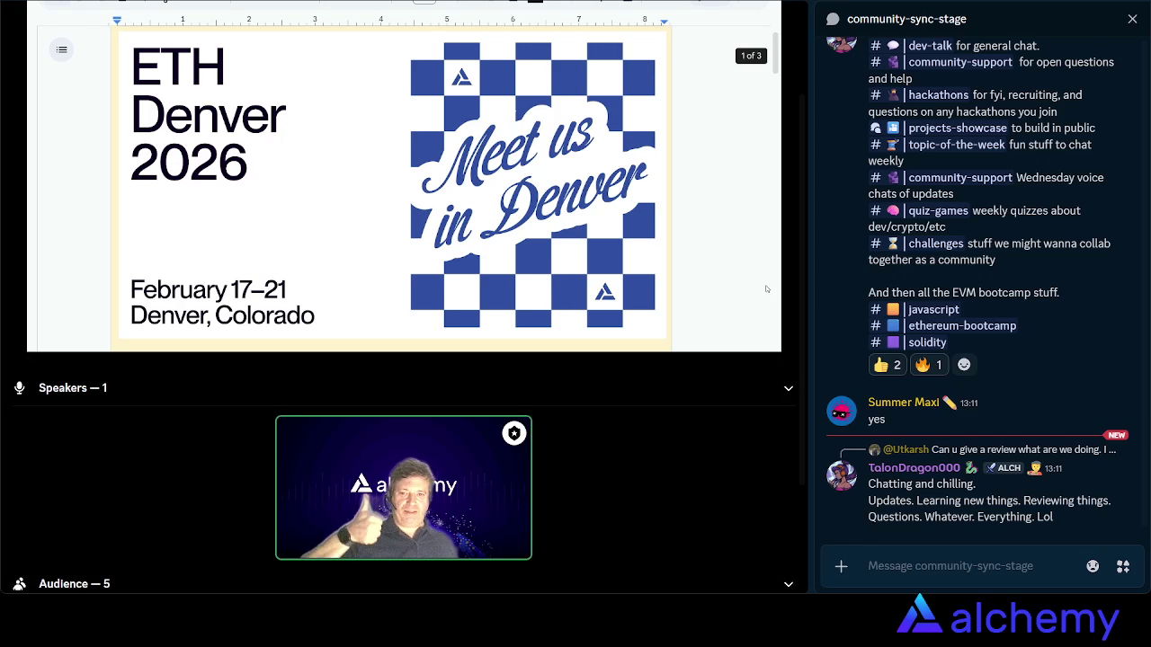 Alchemy Builders: ETHDenver, Safety Call, Dark Mode