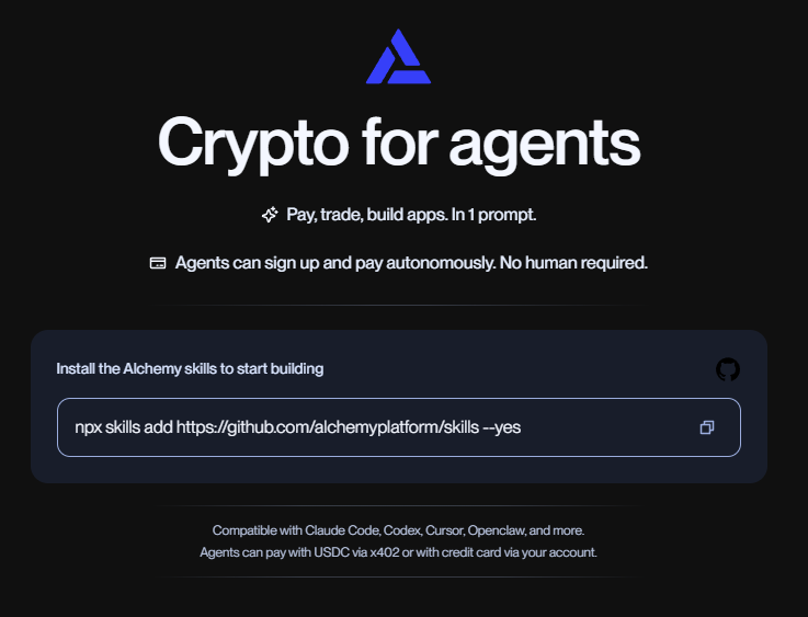 Alchemy Builders: AI Agents Now Use Alchemy