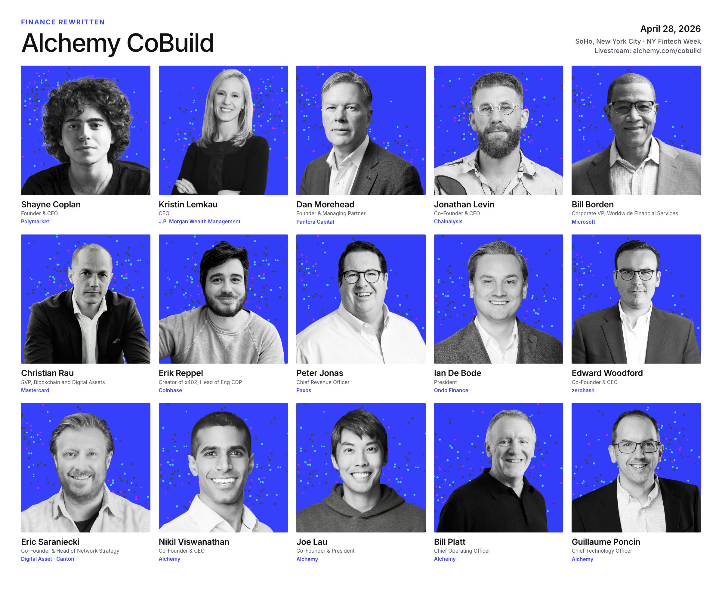 Alchemy CoBuild NYC: Finance Rewritten Live