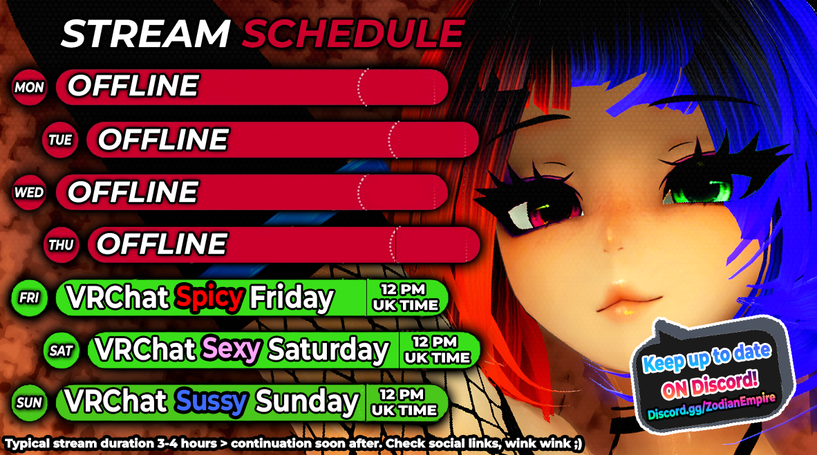 ## GREETINGS AND SALUTATIONS ZODIANS! ## ⬇️ **Small schedule update** …