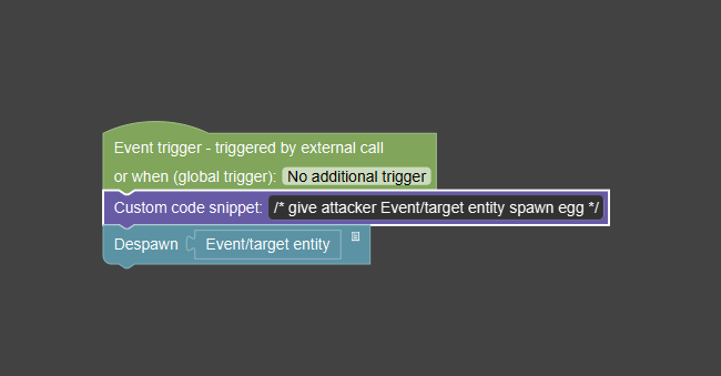 immage of ( hit with item <item> do /* give attacker Event/target entity spawn egg */ despawn Entity/target entity