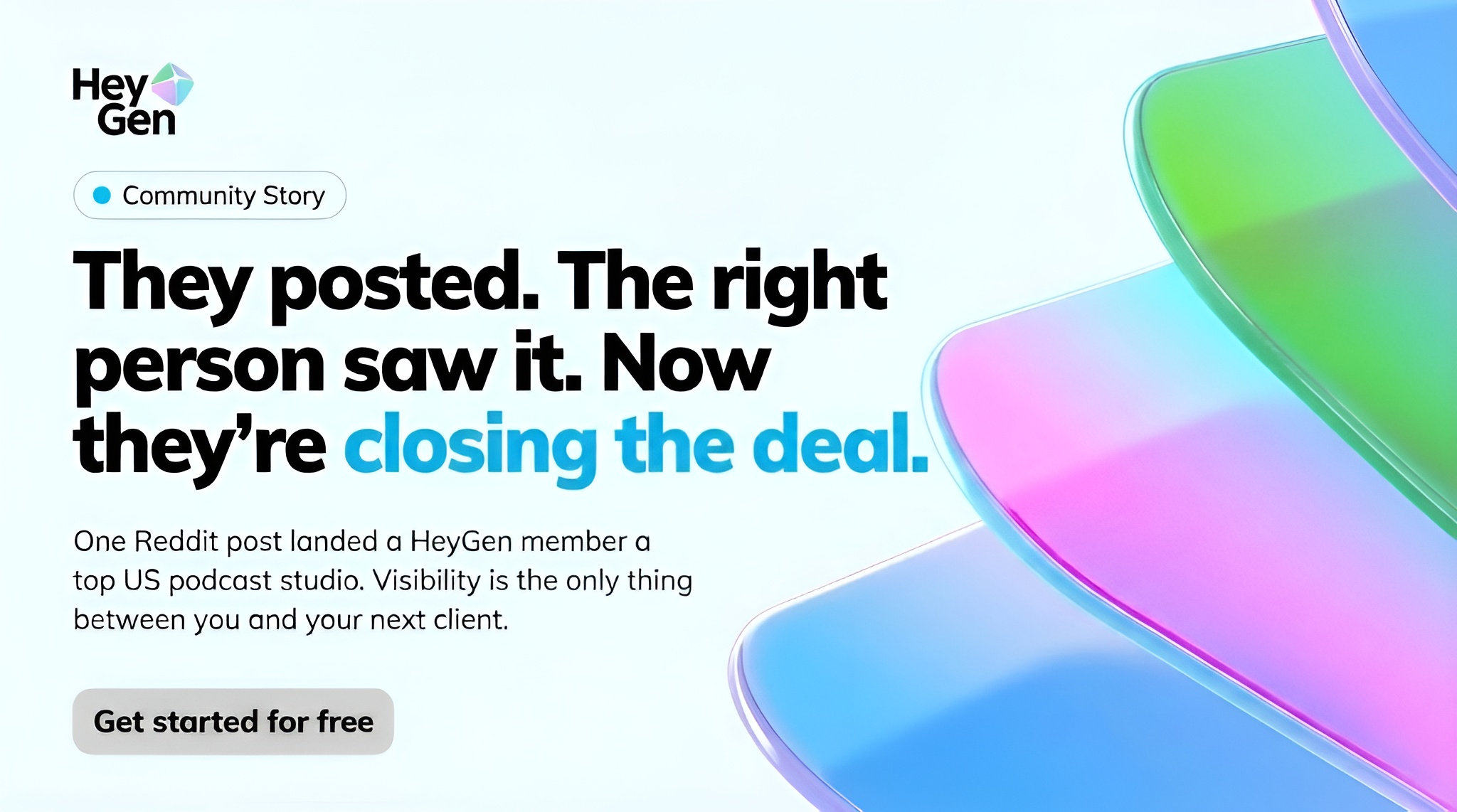HeyGen Member Lands Client from One Post