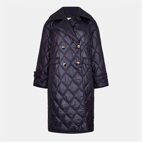 GANNI: Women's Shiny Quilted Jacket