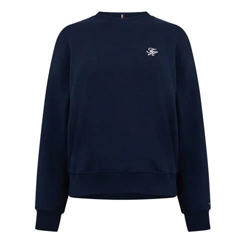 Tommy Hilfiger: Women's Script Crew Sweatshirt