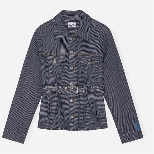 GANNI: Women's Short Denim Jacket