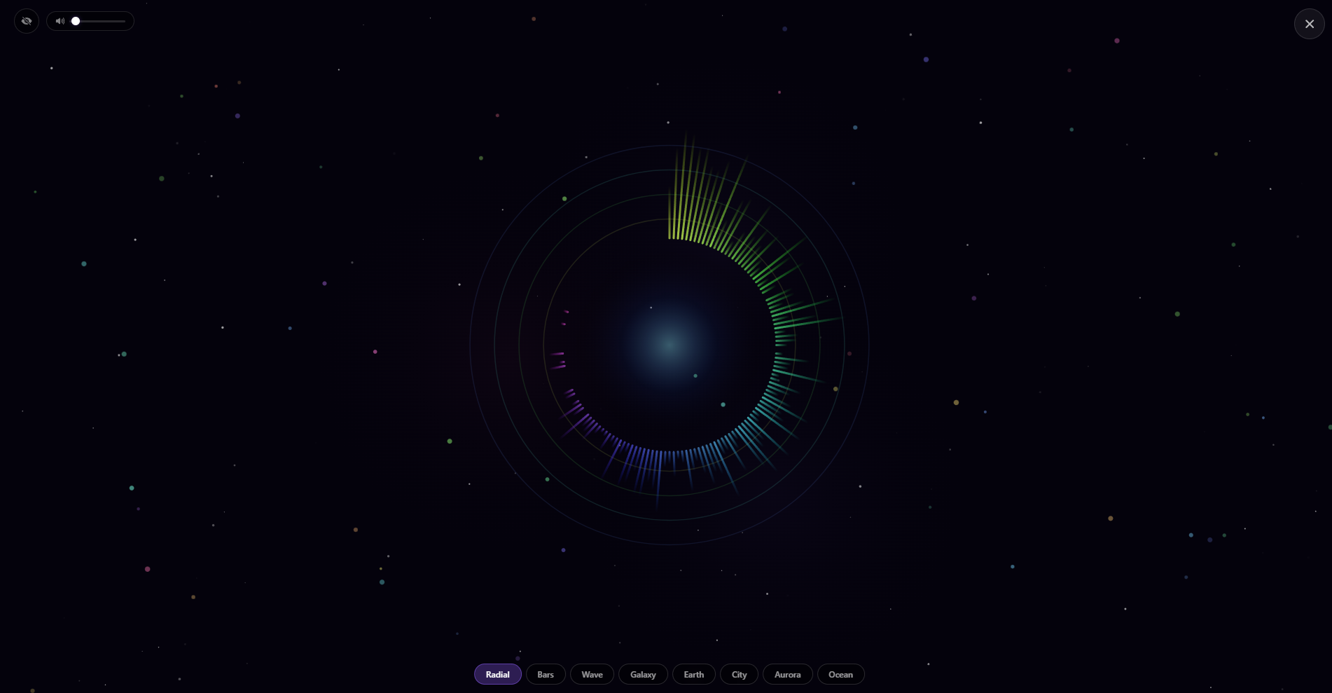Radial visualizer
