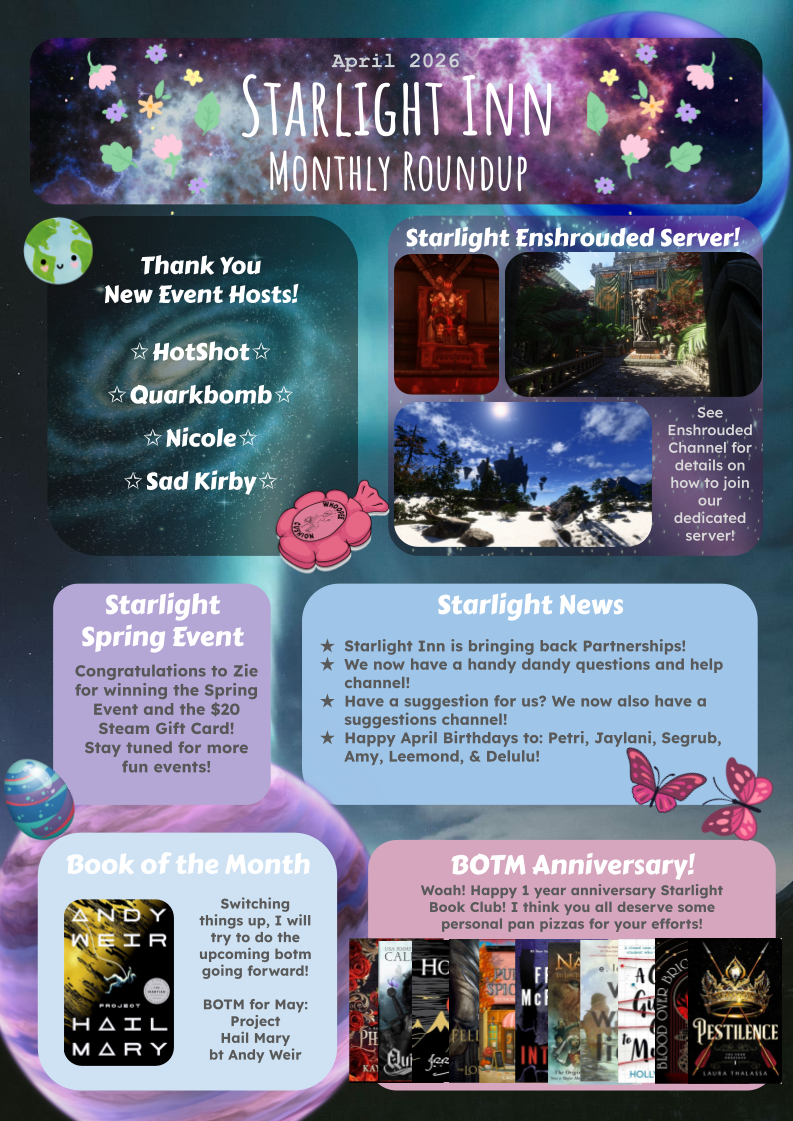 April Newsletter - ◇𝑺𝒕𝒂𝒓𝒍𝒊𝒈𝒉𝒕 𝑰𝒏◇ Updates