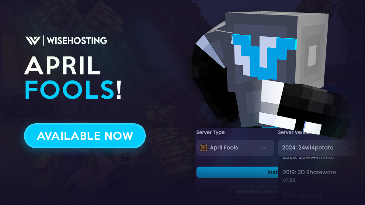 WiseHosting April Fools Minecraft Versions