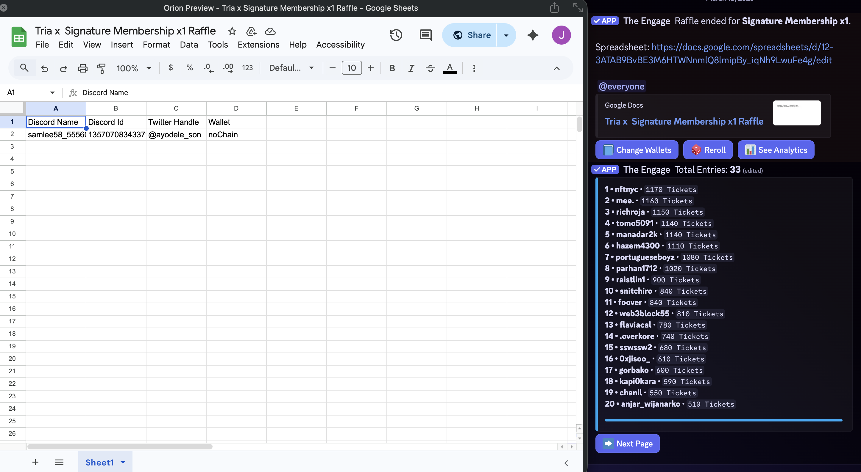 Here are the official results for the Engage raffle: ![image.png](https://cdn.discordapp.com/attachments/1225465753176899727/1482954986521493545/image.png?ex=69da7334&is=69d921b4&hm=816510d8d3ecbee0a476a9de91699ce66a00faae1b50220b08c65d14d875150a&)