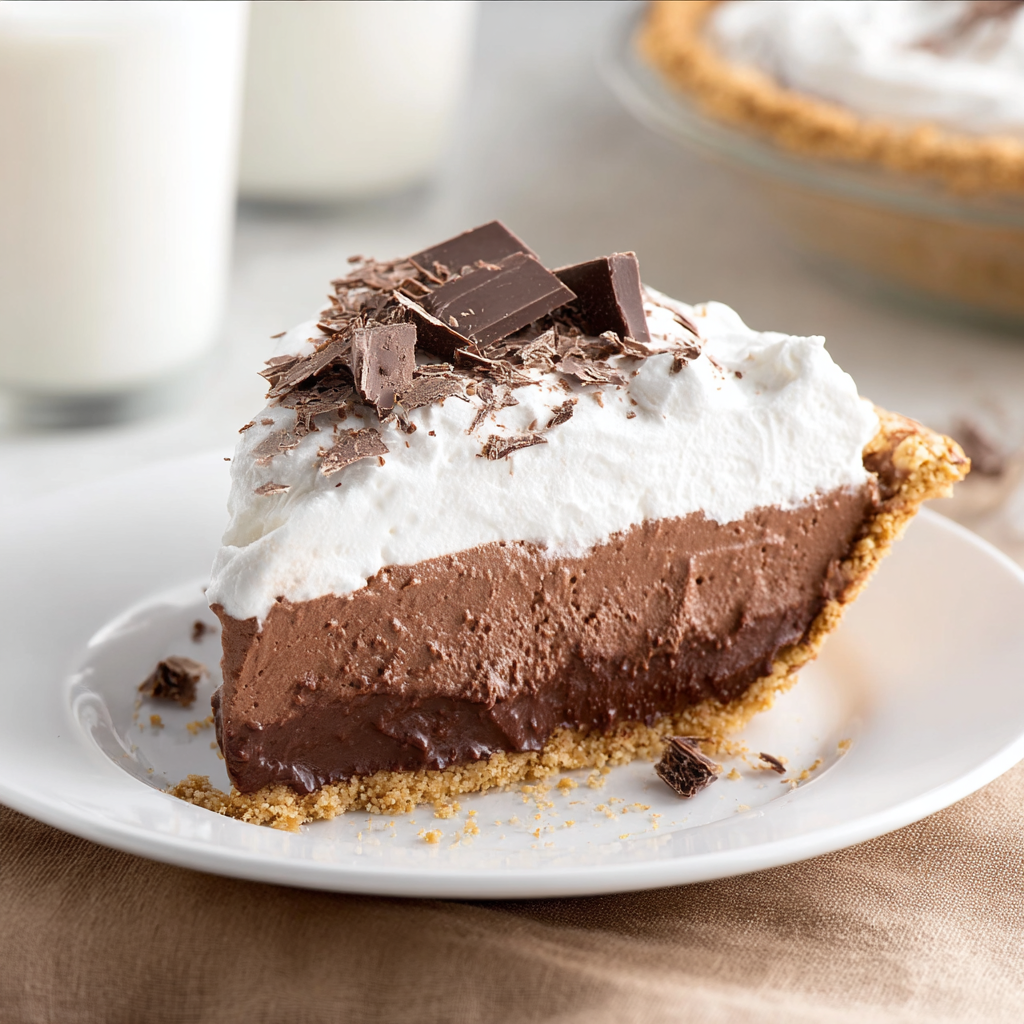 Top View Chocolate Pudding Pie