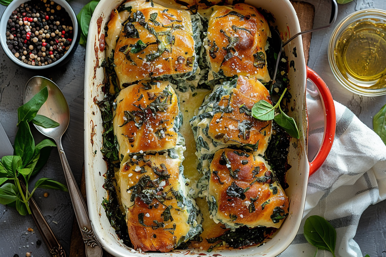 leo 29472 creamy spinach cheese stuffed professional food photo 812656a2 137e 4f15 ab8a 6f4a59ca001d