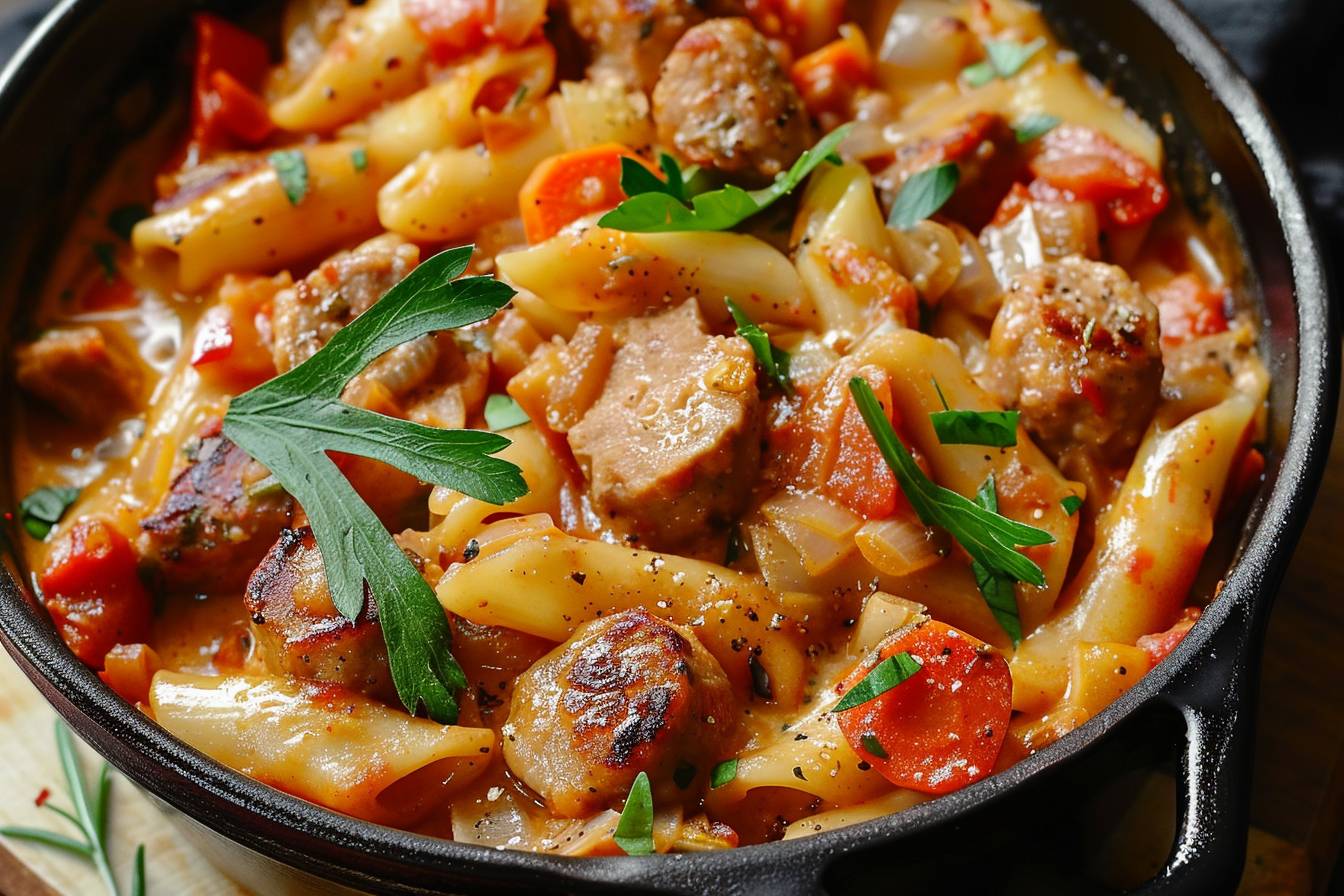 leo 29472 one pot creamy sausage professional food photography ec676780 71db 47d8 9ffb 4f38fa396f40
