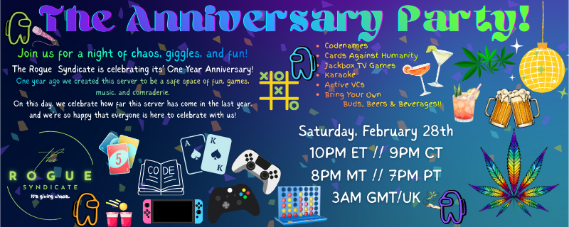 The Rogue Syndicate 1-Year Anniversary Party
