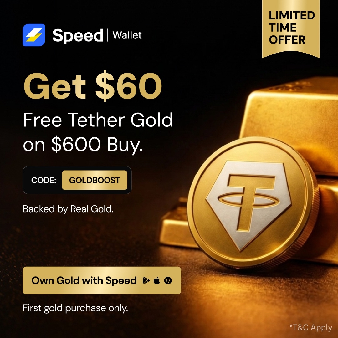 Get $60 Free Tether Gold with Speed Wallet - Image 1