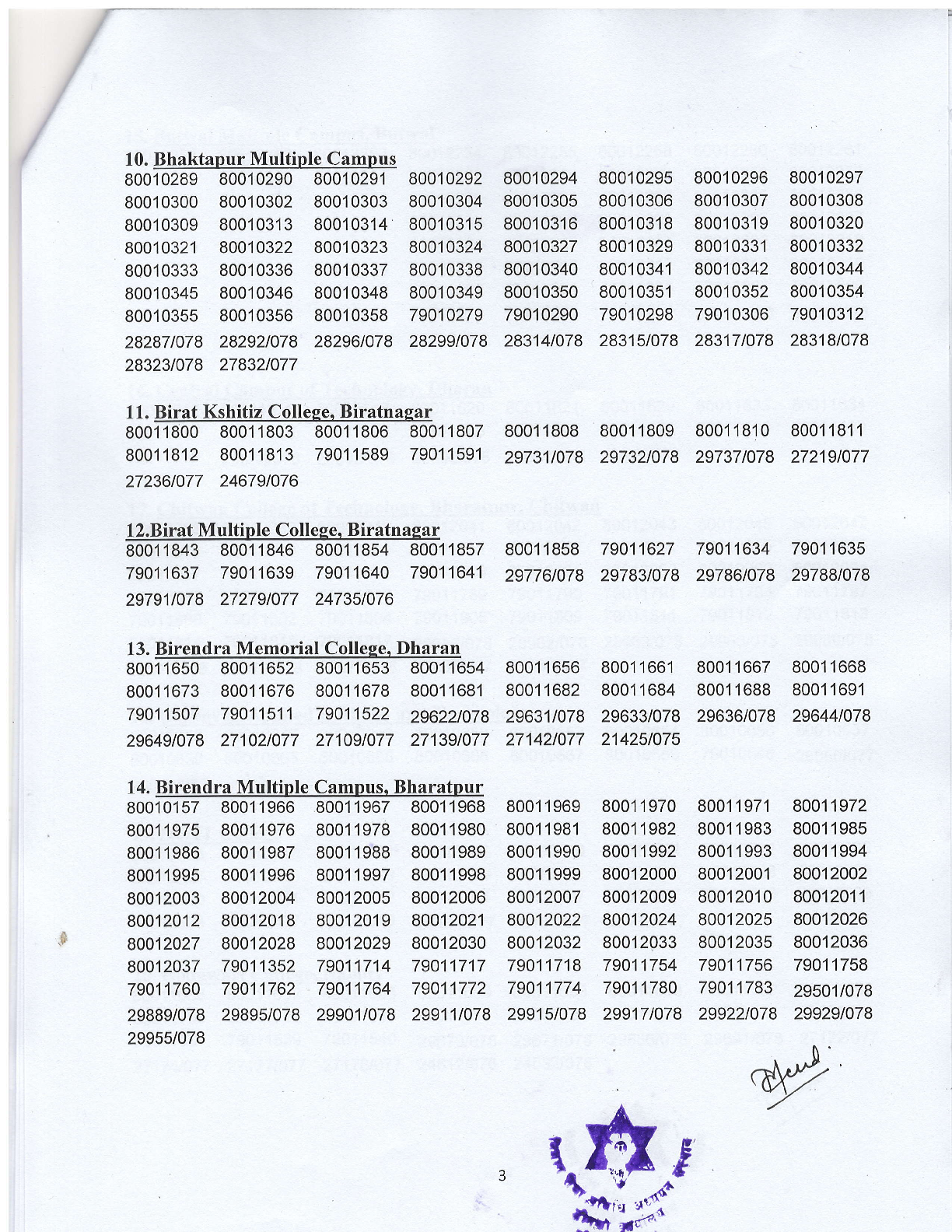B.Sc.CSIT III Semester-2080 Exam Result 3