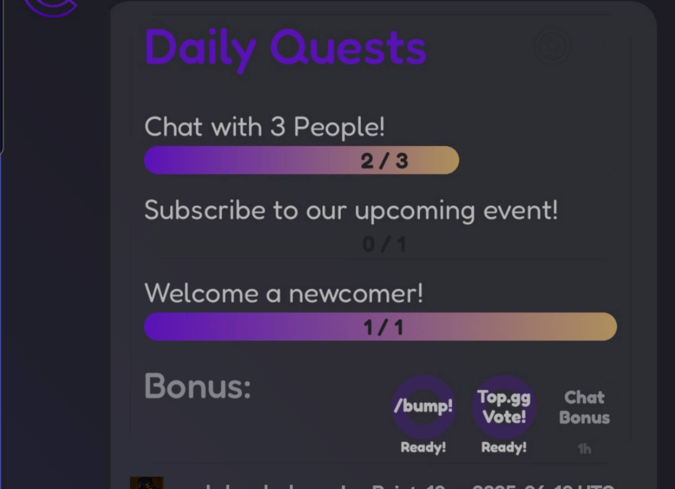 Subscribe to Events Quest Not Completing