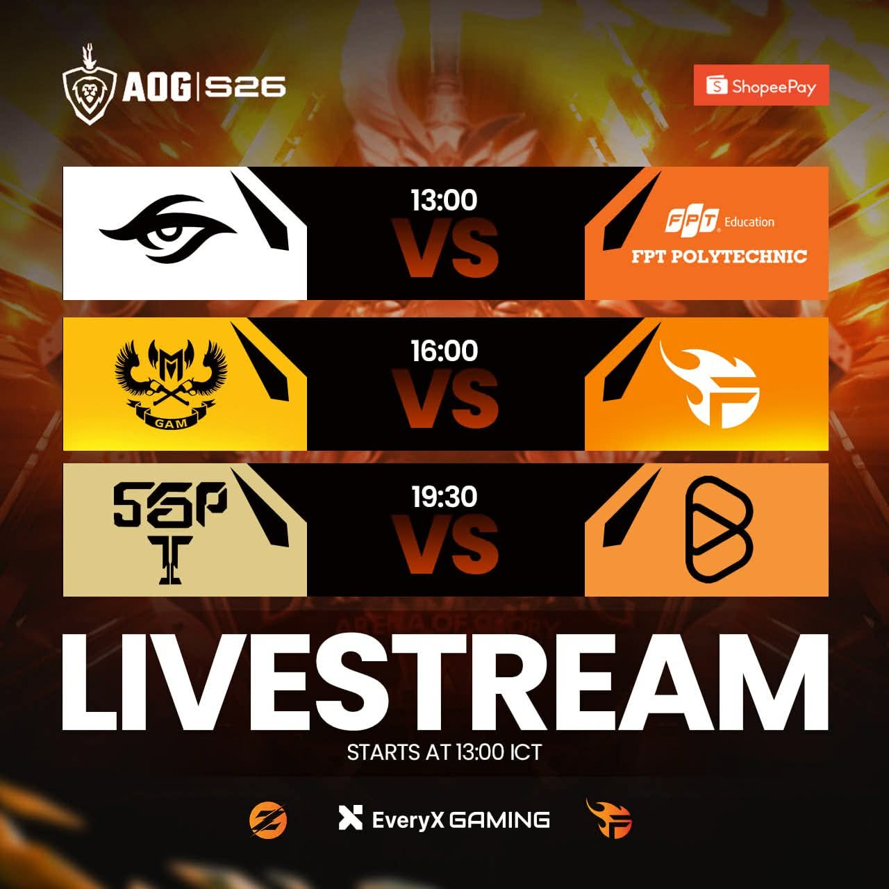 AOG S26 Matchday Live with EveryX Gaming