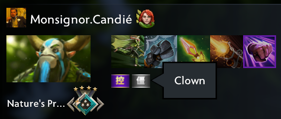 Clown channel scoreboard image