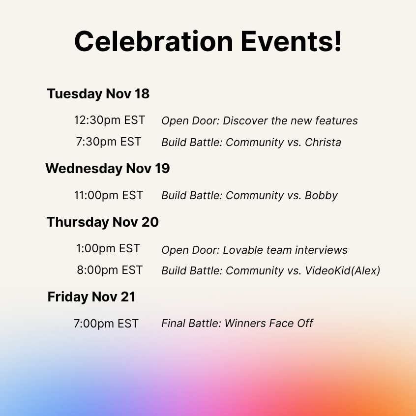 Lovable 1st Anniversary: Build Battles & Prizes! - Image 2