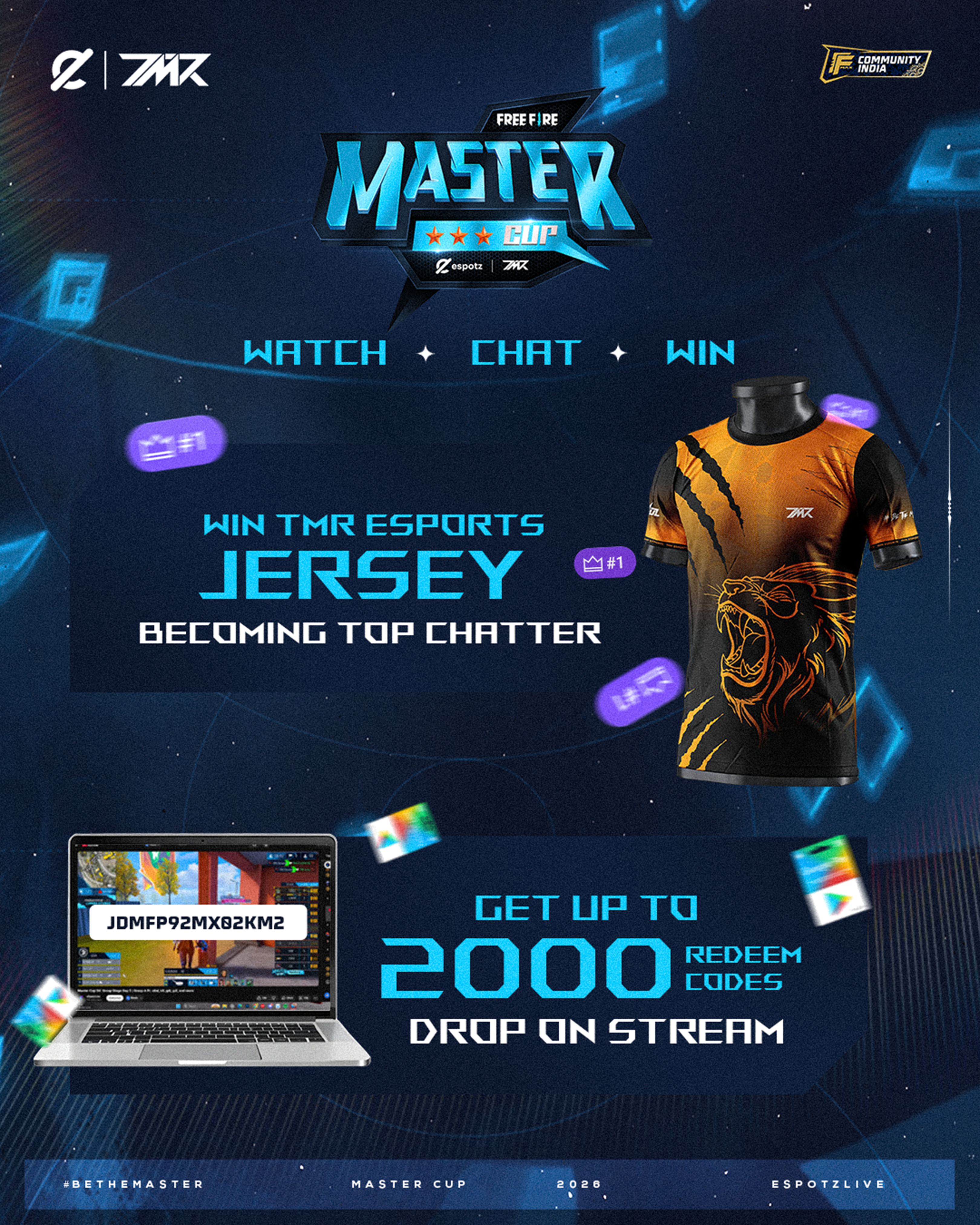 TMR Esports Free Fire Max Master Cup Rewards