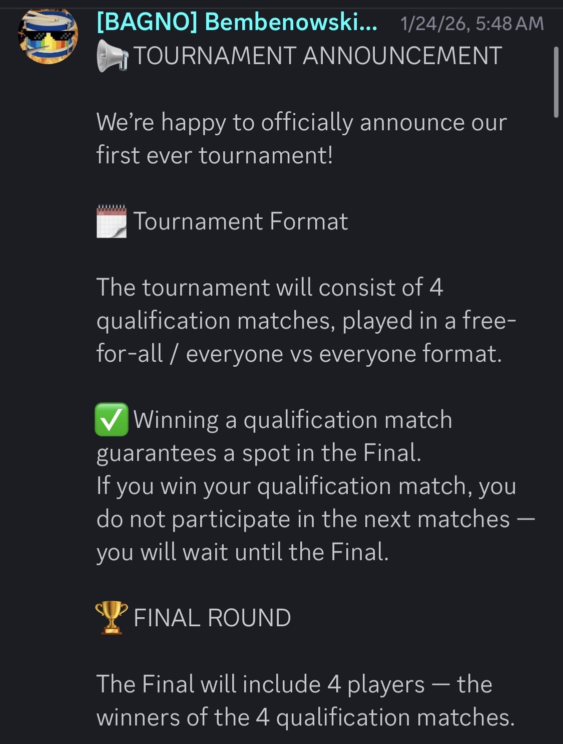 BAGNO Final Four Tournament Tomorrow - Image 2