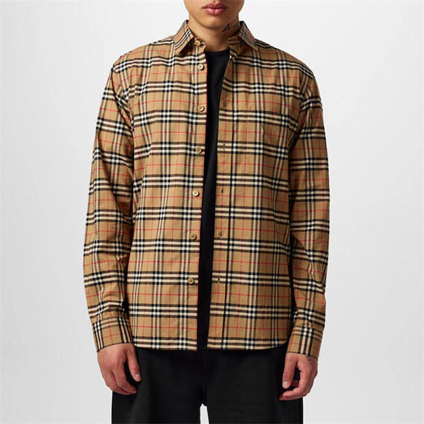BURBERRY - Men's Tartan Cotton Simpson Shirt