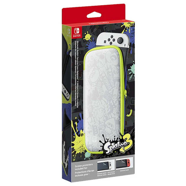 Nintendo - Carrying Case Splatoon 3 Ed & Screen Protector