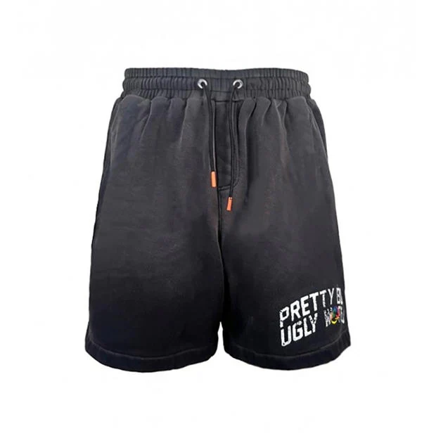PRETTY BOY UGLY WORLD - The Pretty Boy Ugly World Fleece Drawstring Jogger Shorts Mens