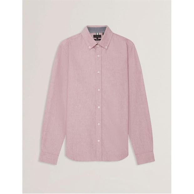 Ted Baker - Men's Long-Sleeve Oxford Plain Shirt