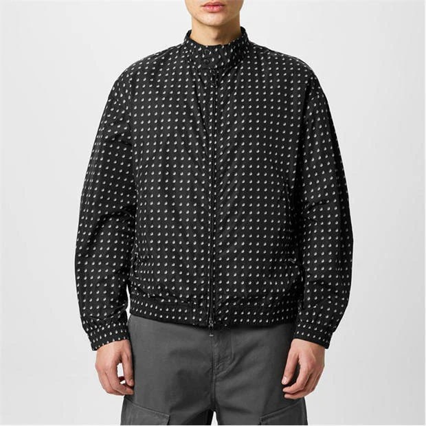 EMPORIO ARMANI - Men's  Ribbed Collar Front Zip Bomber Jacket
