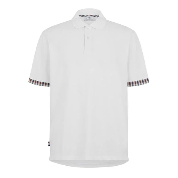 AQUASCUTUM - Check Trim Polo Shirt