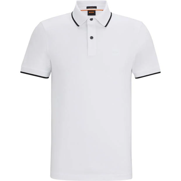 Boss - Mens BOSS ORANGE Pique Short Sleeve Polo Shirt with Logo Detail