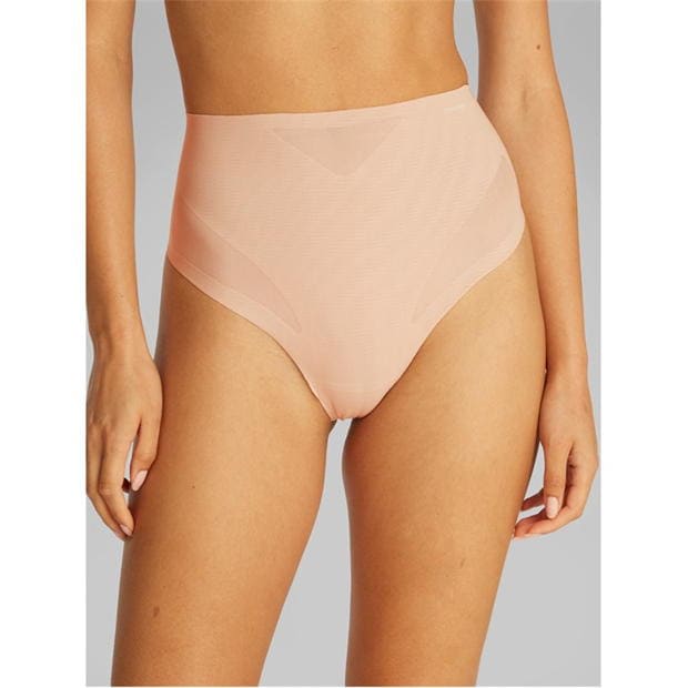 Calvin Klein - Women's Sculpted Firm Mesh Thong Shapewear