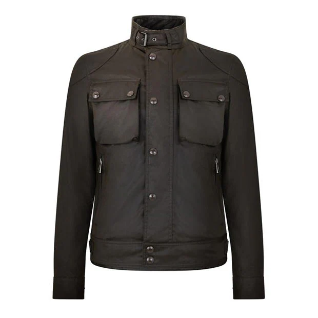 BELSTAFF - Men's Racemaster Waxed Cotton Long Sleeve Funnel Neck Wax Jacket