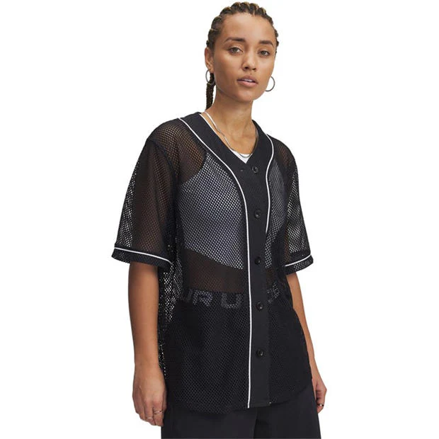 Under Armour - Women's Baseball Jersey Oversized Fit Oversized T-Shirt