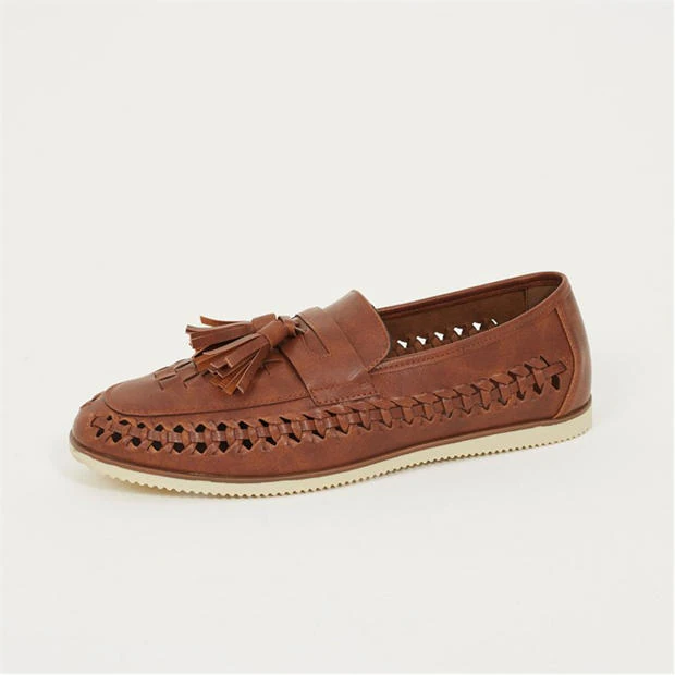 Brave Soul - Brave Mens Faux Leather Woven Loafer