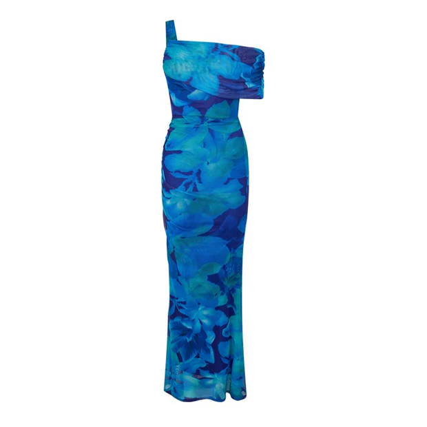 I Saw It First - Printed Mesh Maxi Dress