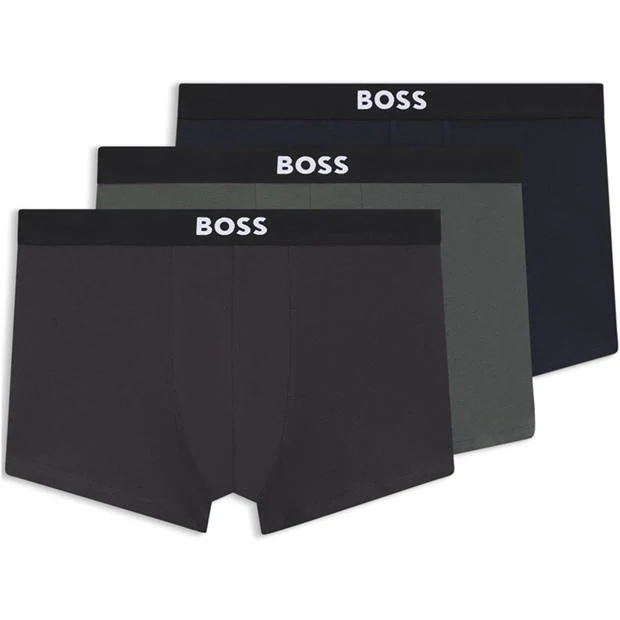 Boss - Mens BOSS 3 Pack Boxers with Logo Waistband
