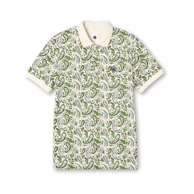 Pretty Green - Men's Aquarelle Paisley Short-Sleeve Polo Shirt