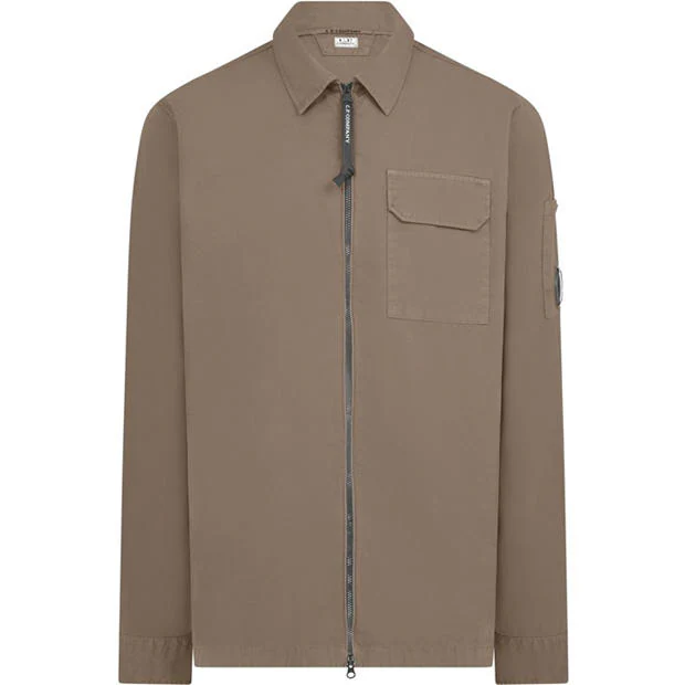 CP COMPANY - Men's Gabardine Lens Cotton Long Sleeve Overshirt