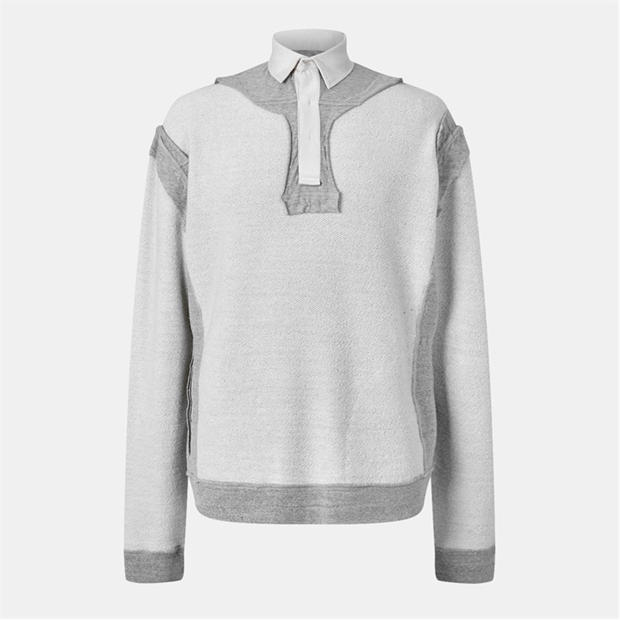 MAISON MARGIELA - Men's Crew-Neck Ribbed Crew Sweatshirt