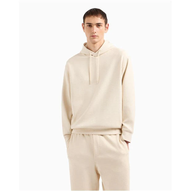 EMPORIO ARMANI - Men's Relaxed Fit Pull Over Hoodie