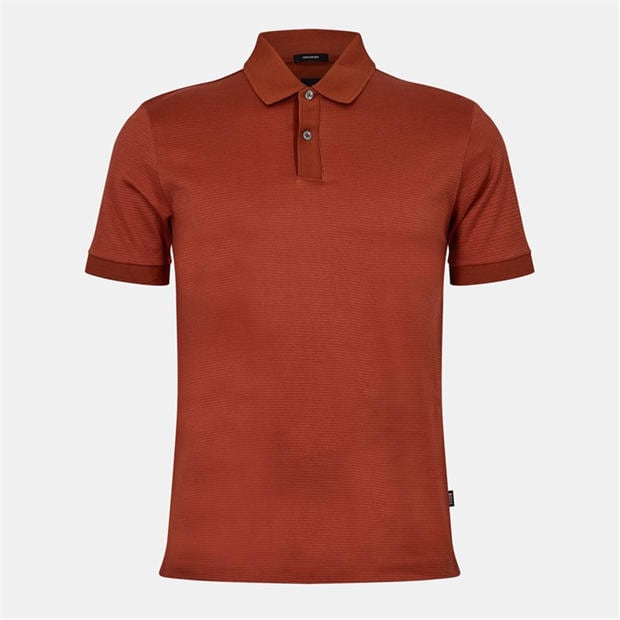 Boss - Men's H-Parlay Micro-Pattern Cotton Short Sleeve Polo Shirt