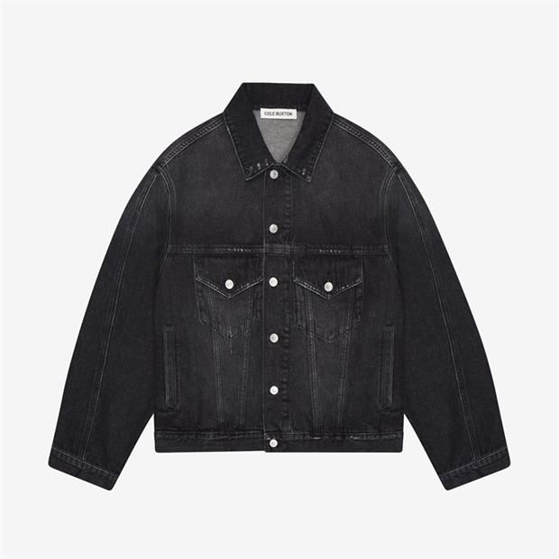 COLE BUXTON - Men's Cropped Long Sleeve Denim Jacket