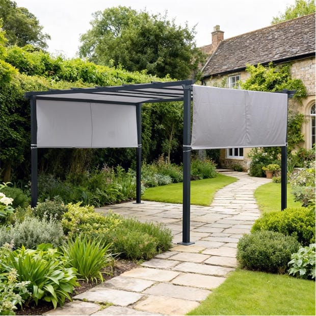 Linea - Modern Steel Frame Adjustable Weather Resistant Pergola