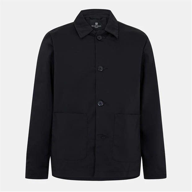 Brave Soul - Mens Cotton Long Sleeve Buttonn Through Coach Jacket