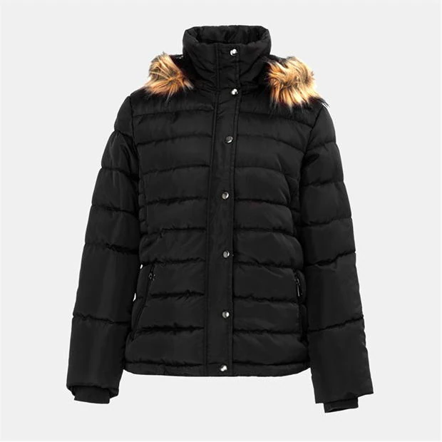 I Saw It First - Women's ISIF Detachable Hood Fur Trim Sherpa Lined Parka